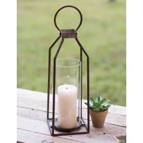 Large Greenville Pillar Candle Lantern - Best Home Decor Accent for Indoor and Outdoor Use