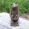 Whimsical Frog Garden Sculpture - Cheerful Outdoor Decor Statue