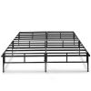 Queen size Sturdy Black Metal Platform Bed Frame