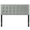 Full size Grey Fabric Button-Tufted Upholstered Headboard