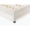 Full Size Solid Wood Platform Bed Frame with Headboard in Rustic White Finish