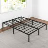 Full size Black Metal Platform Bed Frame with Headboard Attachment Slots