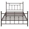 Full Metal Platform Bed Frame with Headboard and Footboard in Bronze Finish