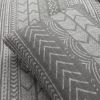 Full/Queen Scandinavian Dark Grey Chevron Reversible Cotton Quilt Set