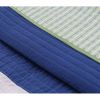 Full/Queen Navy Blue/Green/Teal/White Stripe 100-Percent Cotton Quilt Set