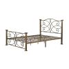 Full size Gold Metal Platform Bed Frame with Headboard and Footboard