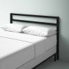 Queen size Modern Slatted Headboard in Matte Black Metal Finish