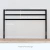 Queen size Modern Slatted Headboard in Matte Black Metal Finish