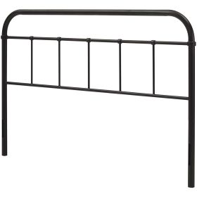 King size Vintage Dark Brown Metal Headboard with Rounded Corners