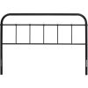 King size Vintage Dark Brown Metal Headboard with Rounded Corners