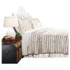 King 100% Cotton 3-Piece Oversized Quilt Set with Ruffle Stripes