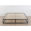 King size Modern 10-inch Low Profile Metal Platform Bed Frame with Wood Slats