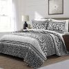 Full/Queen size Animal Print Black White Lightweight Reversible Quilt Set