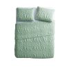 Queen Coastal Beach Starfish Seashell Seahorse Light Green Teal Quilt Set