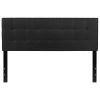 Queen size Modern Black Fabric Upholstered Panel Headboard