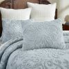 Queen size 100-Percent Cotton Chenille 3-Piece Coverlet Bedspread Set in Blue