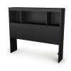 Twin-size Bookcase Headboard in Black Finish - Modern Design