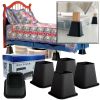 6-inch High Bed Risers in Black - 4-Pack