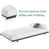 Twin size Roll-out Trundle Bed Frame in Black Metal Finish