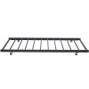 Twin size Roll-out Trundle Bed Frame in Black Metal Finish