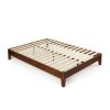 Twin size Solid Wood Platform Bed Frame in Espresso Finish