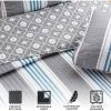 Twin 2 Piece Coastal Starfish Sand Dollar Grey Blue White Nautical Quilt Set