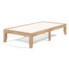 Twin Solid Wood Platform Bed Frame in Natural Finish