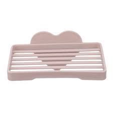 Soap Dish Holder Wall Mounted Heart Shaped Bathroom Storage Plate Tray Holder Case Soap Bathroom Shower Kitchen Washroom Shelf Storage Organizer