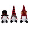 3Pcs Christmas Tree Topper,  Christmas Decorations Holiday Home D√©cor with Plaid Hat