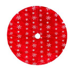 Christmas Tree Skirt, Jacquard Cashmere Snow Flake Xmas Holiday Decoration Ornament