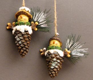 Pinecone Ornaments set/2