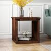 Bridgevine Home Farmhouse 24 inch Side Table, No Assembly Required, Aged Whiskey Finish