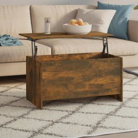 Coffee Table Smoked Oak 40.2"x21.9"x20.7" Engineered Wood