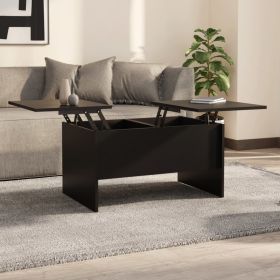 Coffee Table Black 31.5"x19.7"x16.7" Engineered Wood