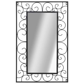 Wall Mirror Rectangular 19.6"x31.4" Black