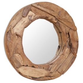 Decorative Mirror Teak 23.6" Round