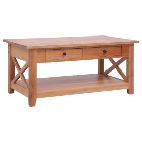 Coffee Table 39.4"x21.7"x18.1" Solid Mahogany Wood