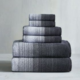 Signature Soft Heathered 6 Piece Towel Set, Gray Shadow