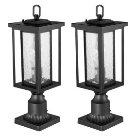 VEVOR 2 PCs Dusk to Dawn Outdoor Lamp Post Light Fixture 17.72in Pole Pier Mount