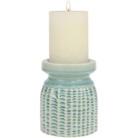 Ceramic Pale Ocean Urchin Texture Pillar Holder