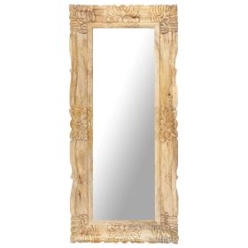 Mirror 43.3"x19.7" Solid Mango Wood