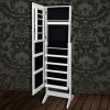 Standing Jewelry Cabinet with Mirror