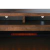 Bridgevine Home Farmhouse 93 inch Electric Fireplace TV Stand for TVs up to 100 inches, Minimal Assembly, Aged Whiskey Finish