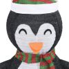 Decorative Christmas Snow Penguin Figure LED Luxury Fabric 2 ft