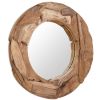 Decorative Mirror Teak 31.4" Round