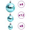 Christmas Baubles 100 pcs Turquoise 1.2" / 1.6" / 2.4"