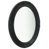 Wall Mirror Baroque Style 19.7"x27.6" Black