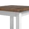 Bridgevine Home Hampton 24 inch Side Table, No Assembly Required, Jasmine Whitewash and Barnwood Finish