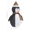 Decorative Christmas Snow Penguin Figure LED Luxury Fabric 2 ft