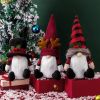 3Pcs Christmas Tree Topper,  Christmas Decorations Holiday Home D√©cor with Plaid Hat